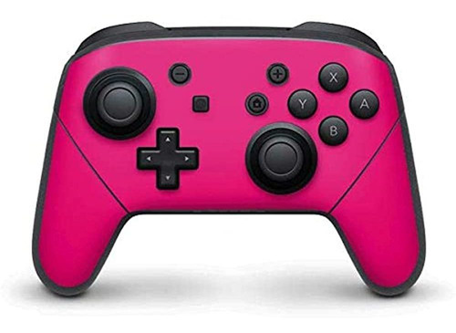 Solids Nintendo Switch Pro Controller Skin Hot Pink Vinilo D