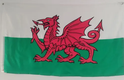 Bandera Gales (tamaño 90x150cm) Doble Faz Polyester