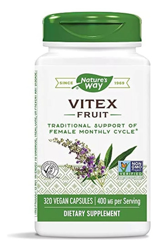 Vitex Fruit - 400 Mg - 320 Cápsulas Veganas - Nature´s Way - Salud Hormonal