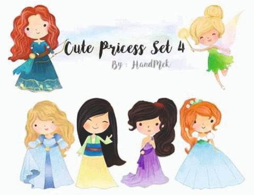 Papeles Digitales - Princess Set X3 - Clipart