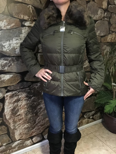 Parka Dkny Combinación Pluma De Mujer