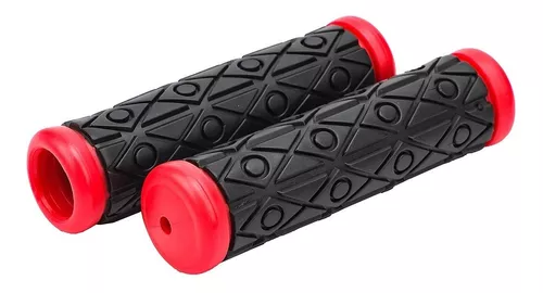 Puños Para Bicicleta Malubero Agarre Ergonómico Rojo Con Negro