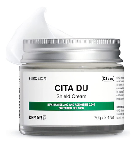 Demar3 Crema Cita Du Shield, Humectante Facial Diario, Para 