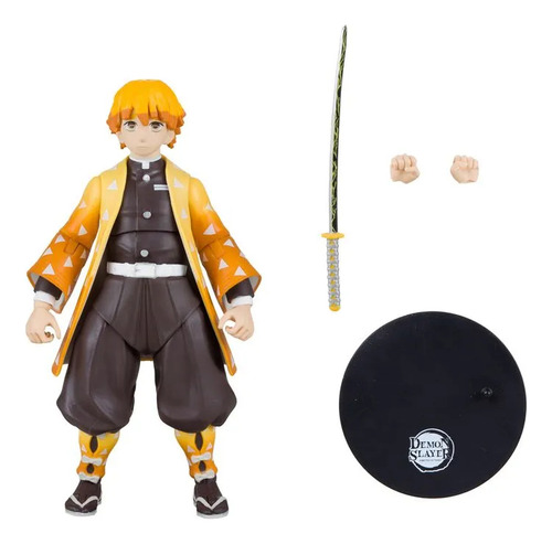 Boneca Demon Player Zenitsu Agatsuma 14cm Candide