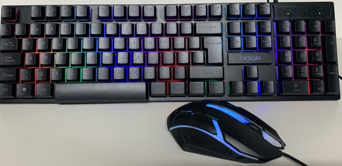 Imagen 4 de 4 de Kit de teclado y mouse gamer Noga NKB-512 Español España de color negro