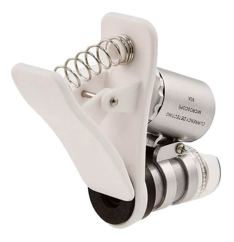 Imagem 2 de 2 de Mini Microscópio Lupa Bolso 60x Luz Ultravioleta Garimpo