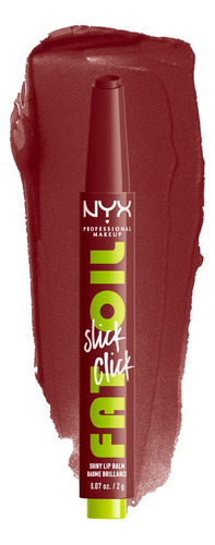 NYX Professional Makeup Fat Oil Slick Click Brillo En Gloss De Labios Acabado Brillante Color In a Mood