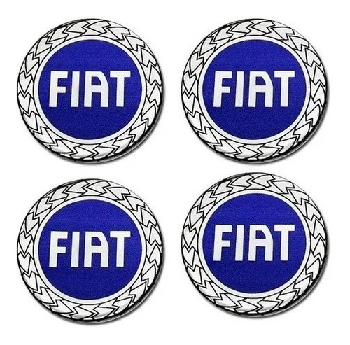 Emblemas/adesivos Chave Canivete Logo Fiat Azul 14 Mm(1,4cm)