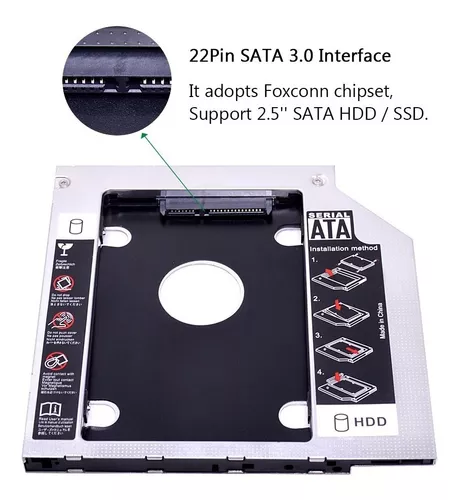 Adaptador Universal Caddy para disco duro 2.5 SATA para Laptop