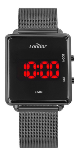 Relógio Condor Feminino Cojhs31bac/4c Quadrado Led