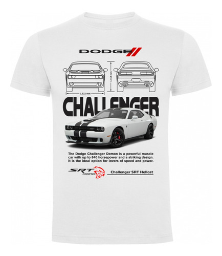 Polera De Algodon - Challenger Srt - Dodge 02