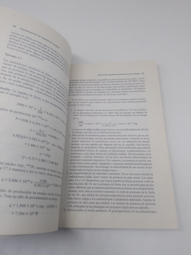 Libro Fundamentos De Ingeniería Nuclear Thomas J. Connolly (Usado)