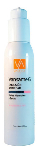 Vansame G Emulsion Facial Antiedad 130ml Acido Glicolico Tipo De Piel Normales/secas