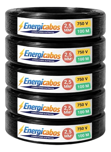Cabo Flexível 2,5mm Rolo 100m Unipolar 750v