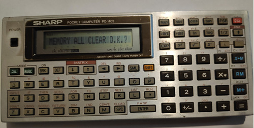 Calculadora Vintage Sharp Pc-1403 Programable, De Colección.