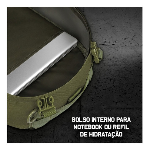 Mochila Tática Desmontável Modular Notebook Brforce Original