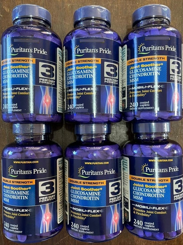 Imagem 4 de 5 de Condroitina + Glucosamina Msm 240 Caps - Puritans Pride