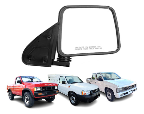 Espejo Nissan D21 Pickup 2001 2002 2003 Manual Negro Der