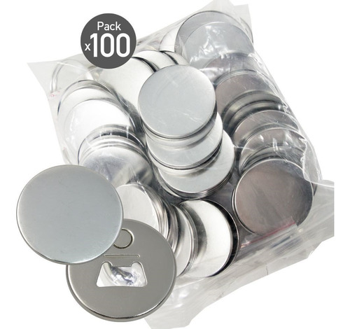 Pins Magnético Destapador P/ Armar 56mm Pack X100 Disershop