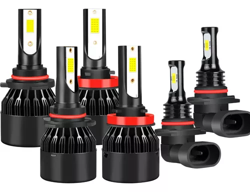 Kit de faros LED H7 para coche, bombillas de haz alto o bajo, 80W