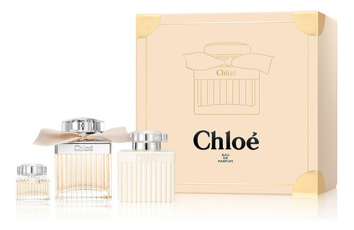 Kit de perfume Chloé Edp de 75 ml, más crema de 100 ml y miniatura de 5 ml