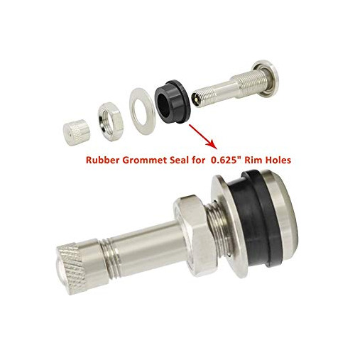 5 Pieces Tr416 Metal Valve Stems Fits 0.453 And 0.625 I...