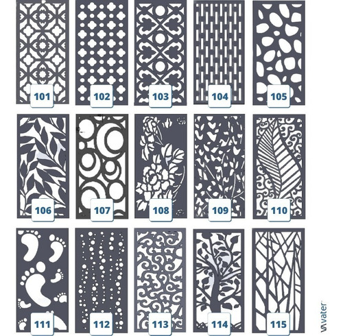 Imagen 2 de 8 de Chapa Decorativa Perforada 1200x600x1.6 Diseños Varios