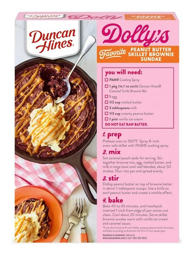 Duncan Hines Dolly Parton'spastel Caramel Brawnie 432gr(5pz)