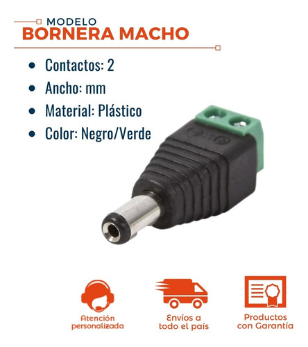 Imagen 3 de 8 de Pack X4 Pares Plug Macho + Hembra Bornera Conector Camaras