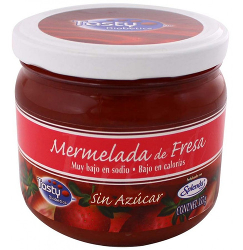 Mermelada De Fresa Sin Azúcar Baja En Sodio Tasty Light 355g