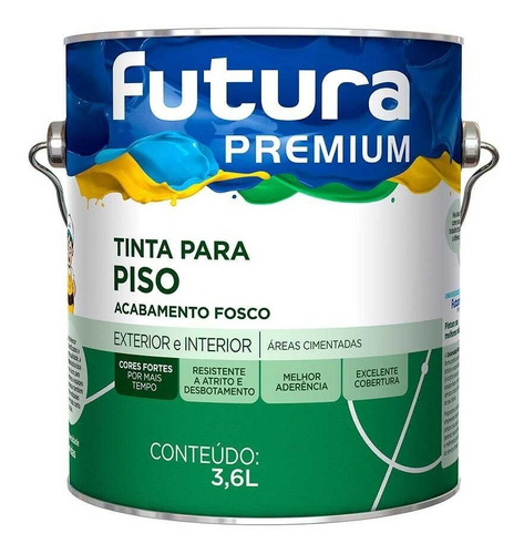 Tinta Acrílica Premium Para Piso 3,6litros Futura