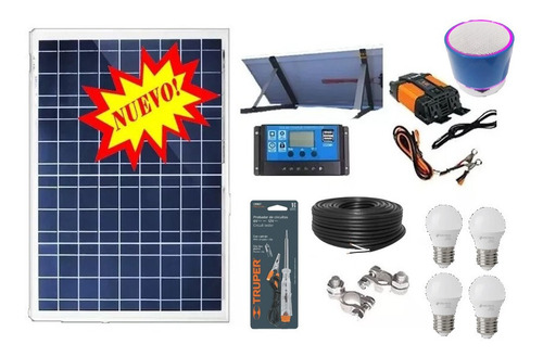 Kit Solar Captura 600w/día Panel Para Tv Led Celular Bateria