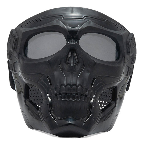 Goggle Máscaras Faciales Completas Lente Lente Negra Y Gris
