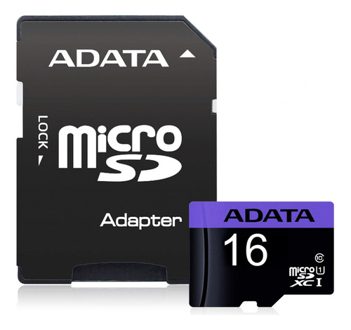 Memoria Micro Sd 16gb Premier Clase 10 Adata 