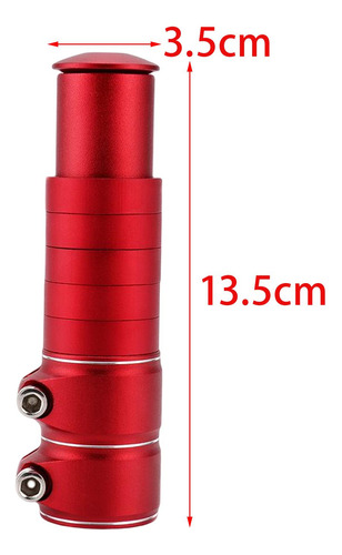Adaptador De Vástago De Manillar De Rojo 13cmx3.5cm