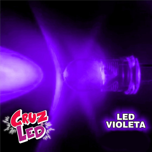 Cartel Cruz Led Veterinaria Violeta, 60x60 Cm, Multi-efectos
