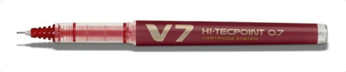 Lápiz Tinta Pilot V7 Hi-tecpoint 0.7 Cartridge System Color del exterior Rojo
