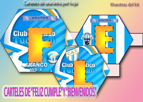 Kit Imprimible Candy Bar Atletico De Tucuman Futbol