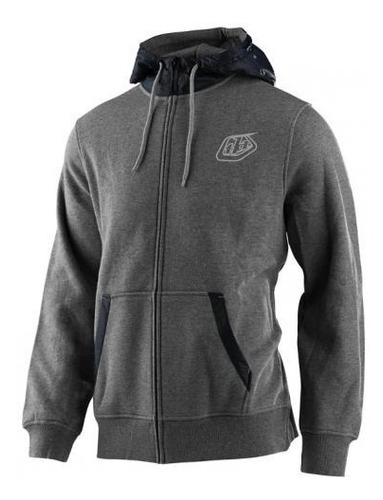 Sudadera Casual Moto Troy Lee Classic Zip Up Gris/azul