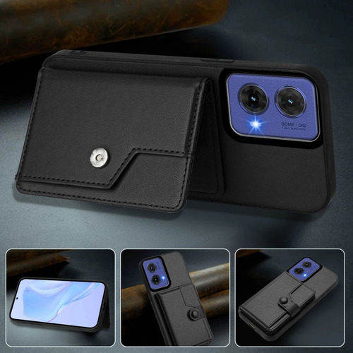Compatible Funda Rfid Con Bolsa De Tarjetas For Motorola Edge 50 Pro P