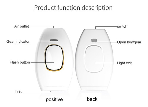 Dispositivo De Depilación Láser Flashes Ipl, Permanente E In