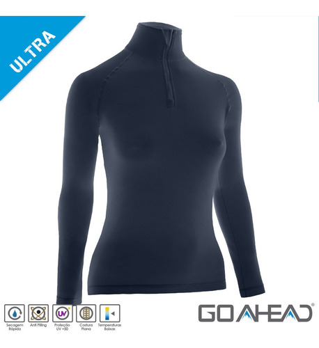 Blusa Segunda Pele Feminino Ultra Go Ahead Frio Inverno Uv50