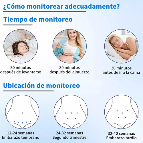 Doppler Fetal Portátil Con Pantalla Lcd Detector De Latidos