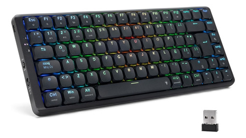 Teclado Mecánico Terport Inalámbrico Z11 Luces Rgb Español Negro Español Latinoamérica (Usado)