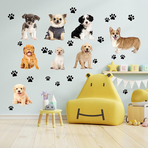 109 Pegatinas De Pared Para Perros Y Patas, Pegatinas 3d ...