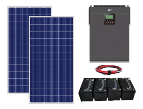 Imagen 1 de 8 de Kit Panel Solar Autonomo Isla Para Refrigerador Focos Tv