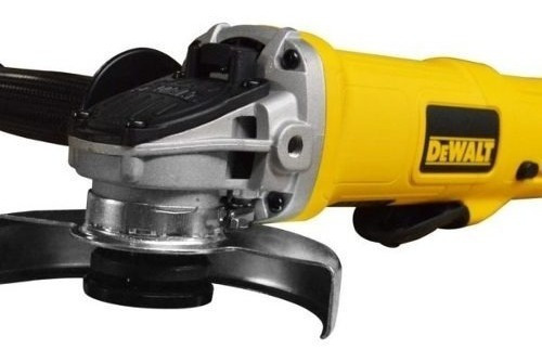 Imagen 3 de 7 de Miniamoladora angular DeWalt DWE4120 de 50 Hz color amarillo 900 W 220 V + accesorio