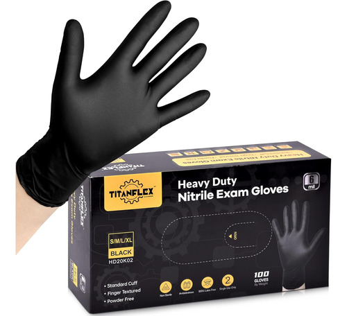 Guantes De Examen De Nitrilo Desechables Titanflex, 6 Mil, N