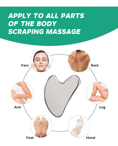 Herramienta De Masaje Facial Gua Sha De Acero Inoxidable Bon