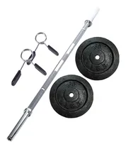 Comprar Pesas Barra Recta 180cm Más 60 Lb En Discos Kit Multifuerza